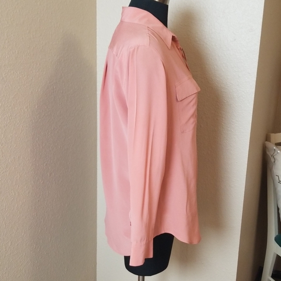 Equipment Pink 100% Silk Long Sleeve Blouse - Picture 3 of 7